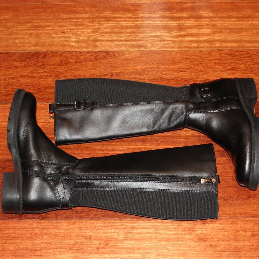 SAINT BOOT La Canadienne Italian Leather Waterproof Knee High Lug Sole Size 7.5